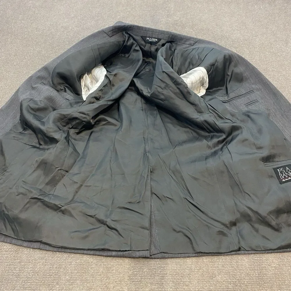 Jos A Bank Sport Coat Mens Size 38R Wool Gray Two Button‎ Signature Collection
